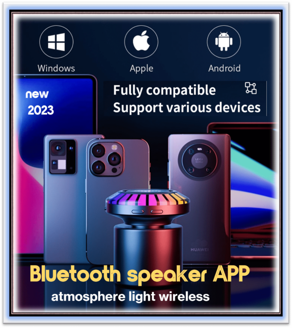2024  new F8 bone conduction Bluetooth speaker APP control polar atmosphere light wireless mini subwoofer Caixa de some Bluetooth