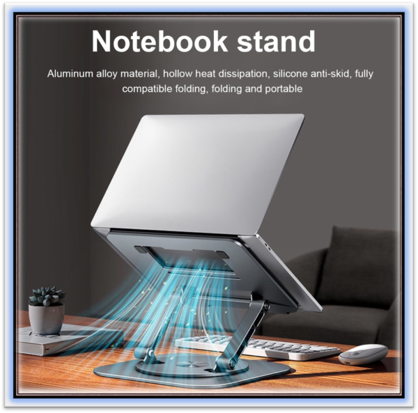 Laptop Stand 360° Rotatable Notebook Holder 9.7-17 Inch Laptop