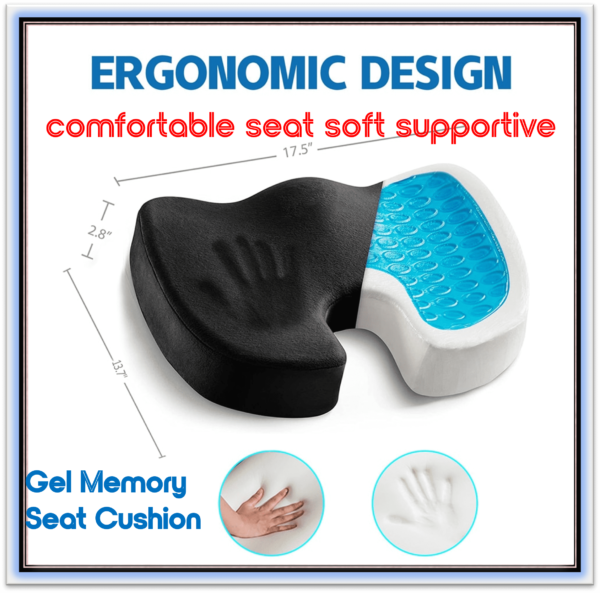 Soft Ergonomic Seat Cushion Hip Back Support