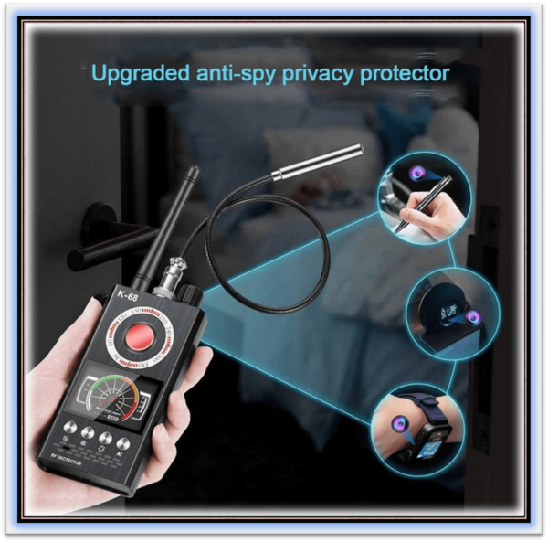 K68 Multifunctional Detector Hidden Camera Detectors RF Signal Wireless Bug GPS Alarm Scanner Hotel Hidden Camera Finder