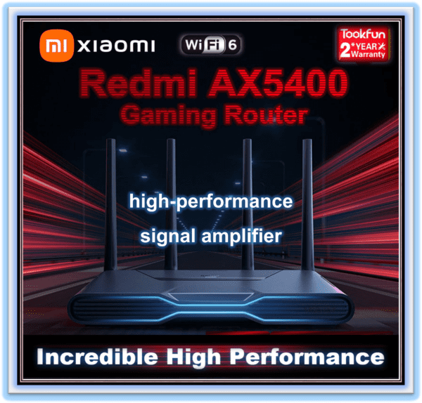 Xiaomi Redmi Router AX5400 Repeater Wi-Fi 6 VPN Mesh 2.5G Network Port OFDMA MU-MIMO 512 MB Qualcomm Chip Signal Booster PPPOE