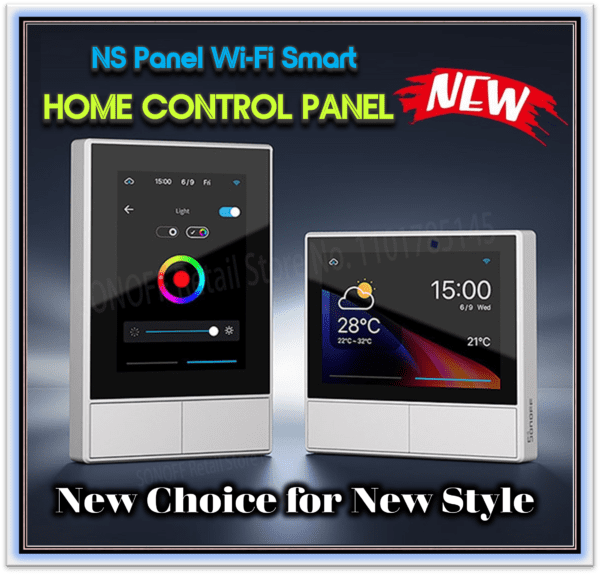 SONOFF NSPanel Wi-Fi Smart Thermostat Scene Wall Switch,2-Switch Panel Smart Home Control, Touchscreen Control for Smart Temperature Function , Lights , Work with Alexa & Google Home Assistant
