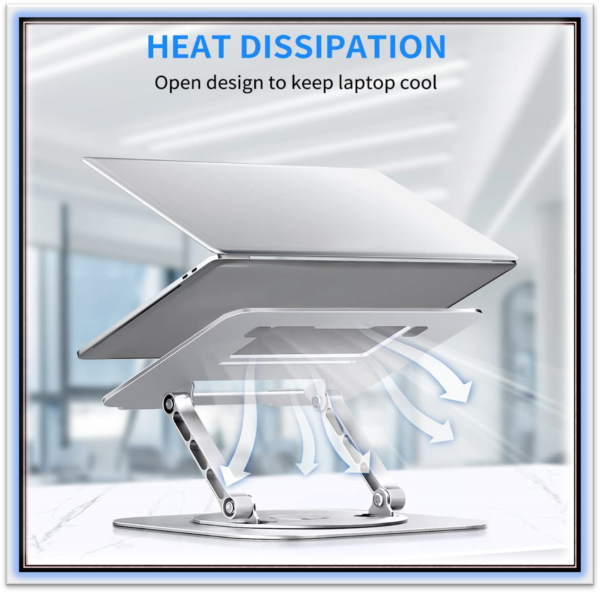 Laptop Stand 360° Rotatable Notebook Holder 9.7-17 Inch Laptop - Image 2