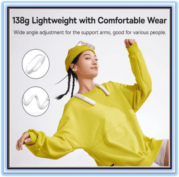 AeQur N10 Wireless Neckband Speaker Wearable Surround Sound Bluetooth Neck Speakers Dual-Mic ENC Foldable Neck Speaker - Image 2