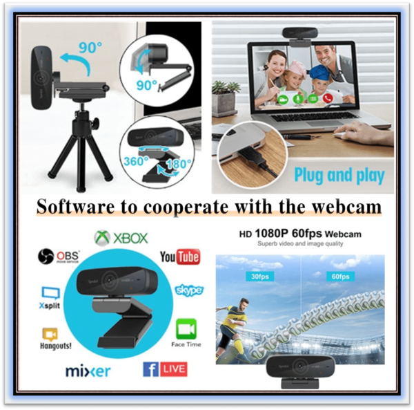 Spedal FF931 HD 4K Webcam 120°Wide Angle Webcam with Microphone And Remote Control Streaming Web Camera For PC Mac Conferencing - Image 3