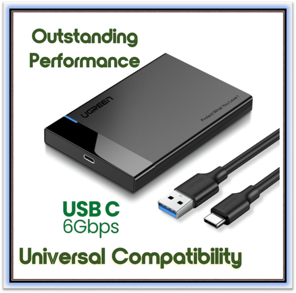 "2.5 HDD SSD Case SATA to USB 3.1 Adapter Case HD External Hard Drive Enclosure Box for Disk HDD Type USB C Enclosure UASPUSB C - HDD Bag" - Image 3