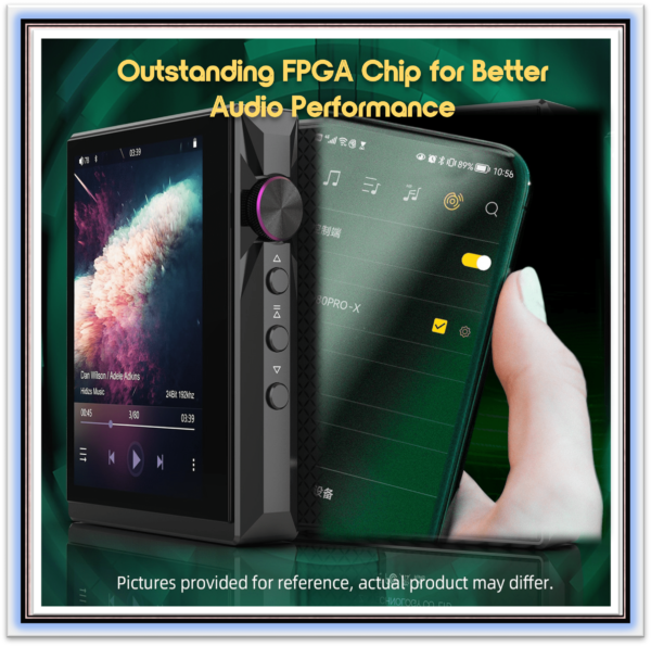 HIDIZS AP80 PRO Hi-Res Bluetooth MP3 Player, Portable High Resolution Digital Audio Player with LDAC/apt X/FLAC/DSD, Lossless Music Player with Full Touch Screen (Black and 64G card) - Image 3