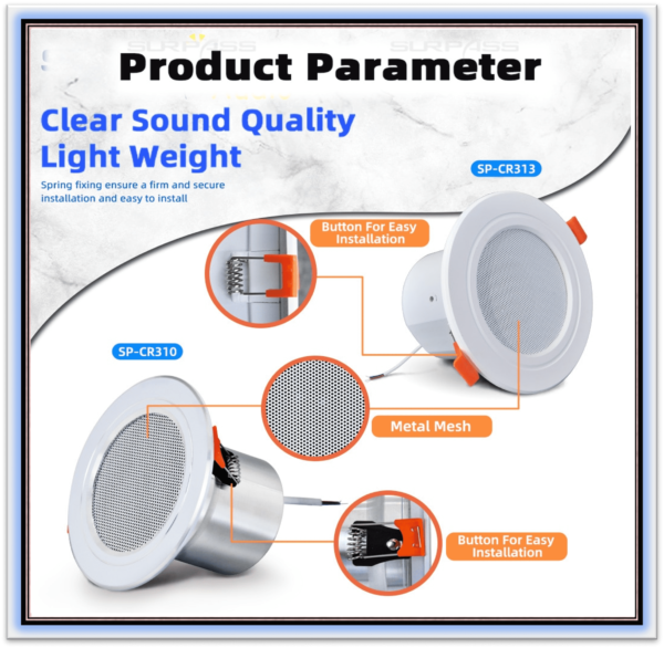 Smart Home Theater Audio Wi-Fi Bluetooth Wall Amplifier Android 10.0 System Voice Control PA System Ceiling Speaker for Room Home White amp- 4CR310 - Image 3