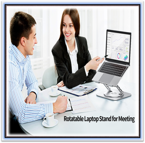 Laptop Stand 360° Rotatable Notebook Holder 9.7-17 Inch Laptop - Image 4