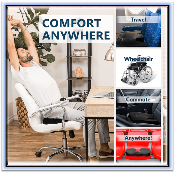 Soft Ergonomic Seat Cushion Hip Back Support - Image 4