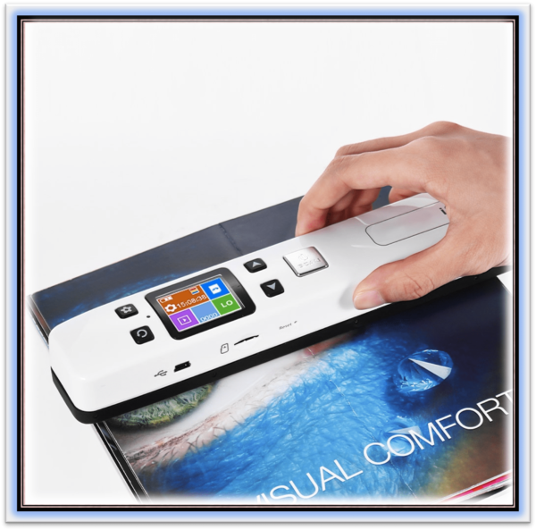 Wi-Fi Portable Scanner HD LCD Display Handheld Document Scanner A4 Size 1050DPI Support JEPG or PDF Color: Black with Wifi - Image 4