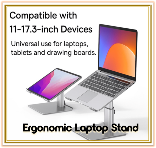 Adjustable Laptop Stand Aluminum Notebook Support for MacBook Pro Air iPad Tablet PC Desktop Holder Metal Laptop Bracket - Image 4