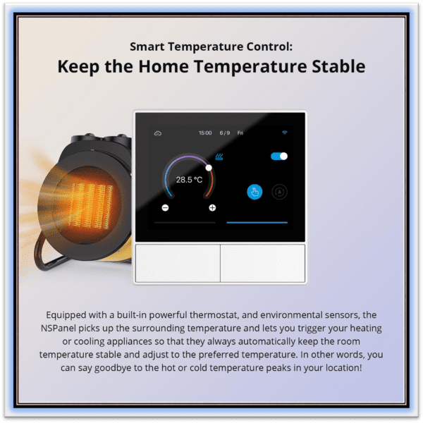 SONOFF NSPanel Wi-Fi Smart Thermostat Scene Wall Switch,2-Switch Panel Smart Home Control, Touchscreen Control for Smart Temperature Function , Lights , Work with Alexa & Google Home Assistant - Image 4