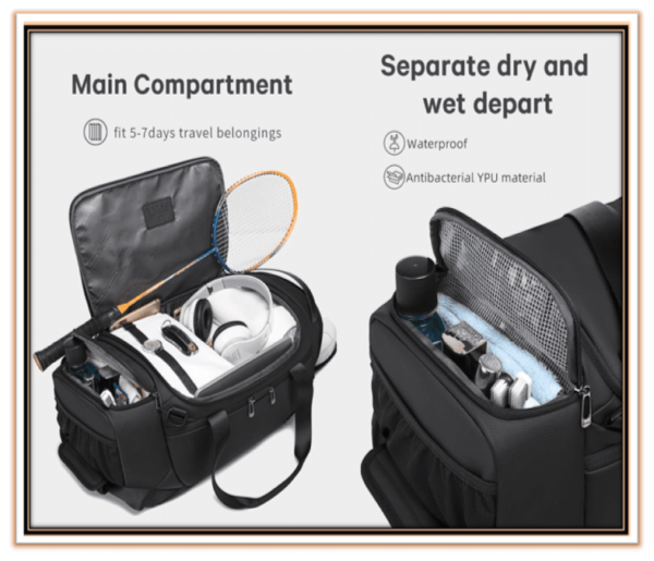 Sports Bags Men Gym Bags For Fitness Training Outdoor Travel Sport Bag Multifunction Dry Wet Separation Bags Sac De Travel Bag - Image 5