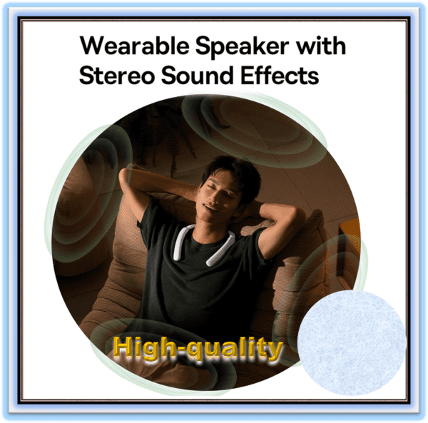 AeQur N10 Wireless Neckband Speaker Wearable Surround Sound Bluetooth Neck Speakers Dual-Mic ENC Foldable Neck Speaker - Image 5