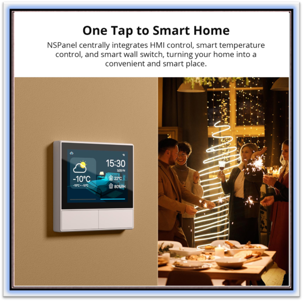 SONOFF NSPanel Wi-Fi Smart Thermostat Scene Wall Switch,2-Switch Panel Smart Home Control, Touchscreen Control for Smart Temperature Function , Lights , Work with Alexa & Google Home Assistant - Image 5