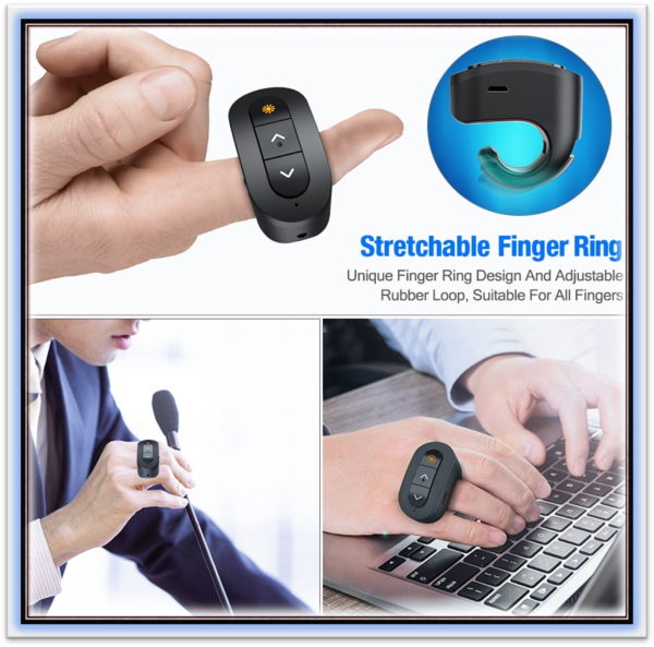 Wireless Bluetooth Presenter For PowerPoint Presentation RF 2.4GHz Presentation Clicker For PPT Red Light Pointer For Cats Toy - Image 6