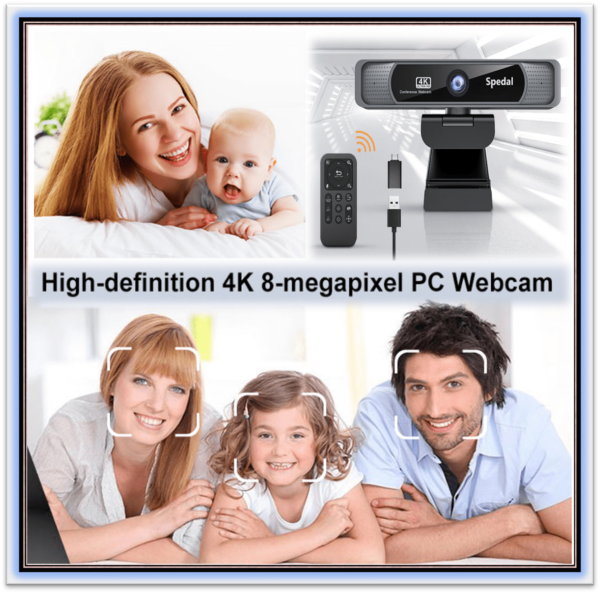 Spedal FF931 HD 4K Webcam 120°Wide Angle Webcam with Microphone And Remote Control Streaming Web Camera For PC Mac Conferencing - Image 6
