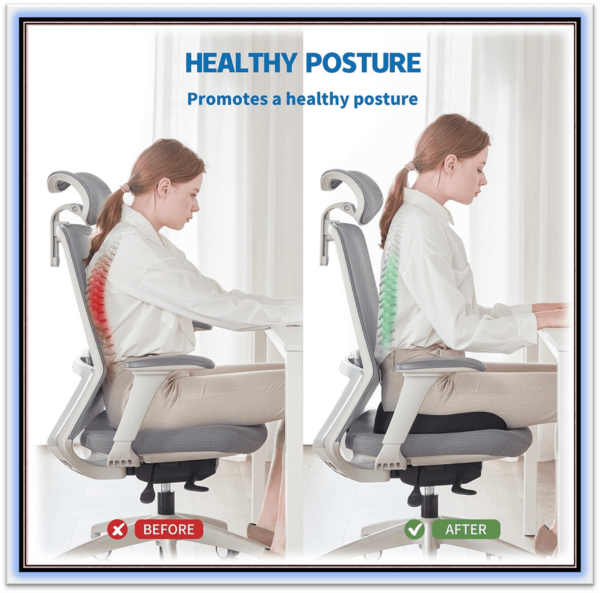 Soft Ergonomic Seat Cushion Hip Back Support - Image 6