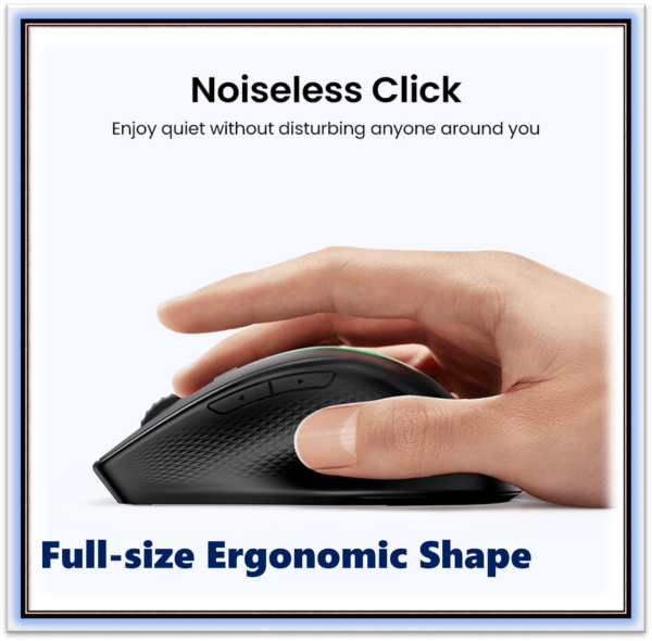 "Wireless Mouse Bluetooth 5.0 Ergonomic 4000 DPI 6 Mute Buttons  For MacBook Computer Tablet Laptop PC 2.4G Wireless Mice" - Image 6