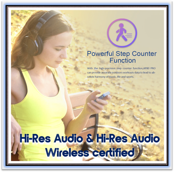 HIDIZS AP80 PRO Hi-Res Bluetooth MP3 Player, Portable High Resolution Digital Audio Player with LDAC/apt X/FLAC/DSD, Lossless Music Player with Full Touch Screen (Black and 64G card) - Image 6