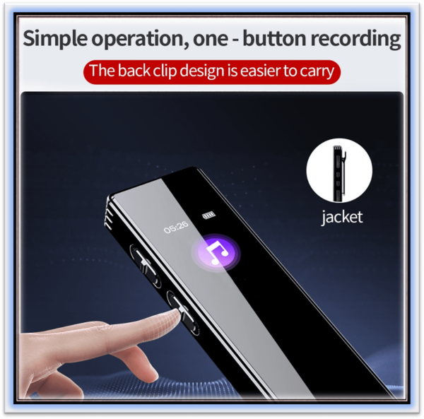 16gb Digital Voice Recorder Audio Recorder Intelligent Noise Reduction Three-Segment Sensitive Microphone Recorder .. NEW - Image 6