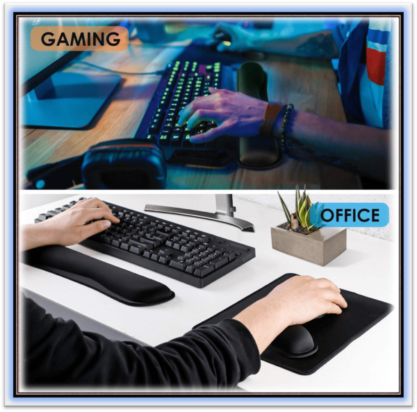 Mouse Pad with  Wrist Rest Non-Slip Base Wrist Rest Pad Ergonomic Mousepad for Typist Office Gaming PC Laptop - Image 7