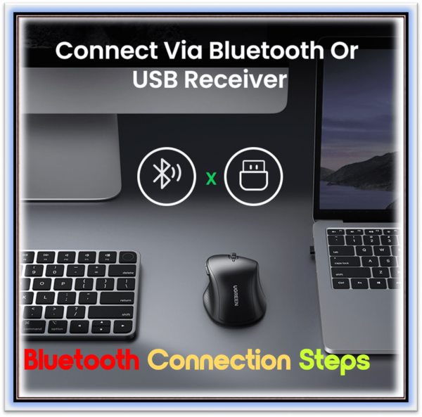 "Wireless Mouse Bluetooth 5.0 Ergonomic 4000 DPI 6 Mute Buttons  For MacBook Computer Tablet Laptop PC 2.4G Wireless Mice" - Image 7