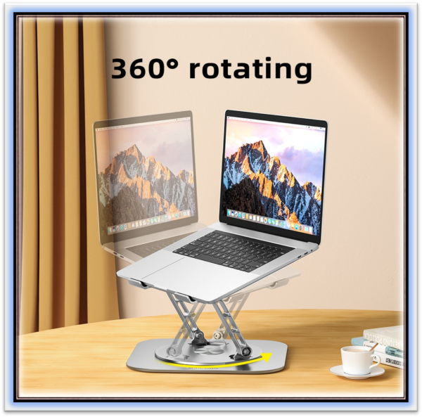 Laptop Stand 360° Rotatable Notebook Holder 9.7-17 Inch Laptop - Image 7