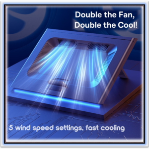 Laptop Cooling Pad 13–21-inch USB External Stand with Cooling Fan