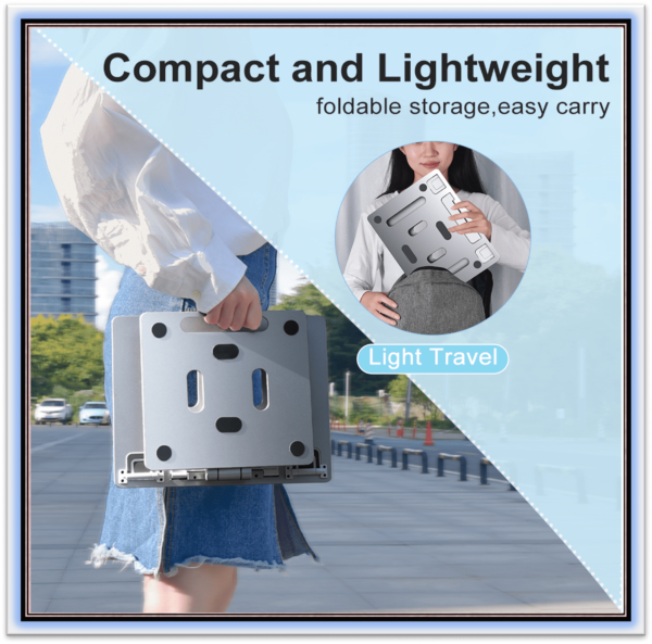 Aluminum Book Stand for Desk Portable Document Holder for Cookbook, Music Book, iPad, Laptop, Reading Rest Height Angle Adjustable Positions and Page Paper Clips Grey Color - Image 2