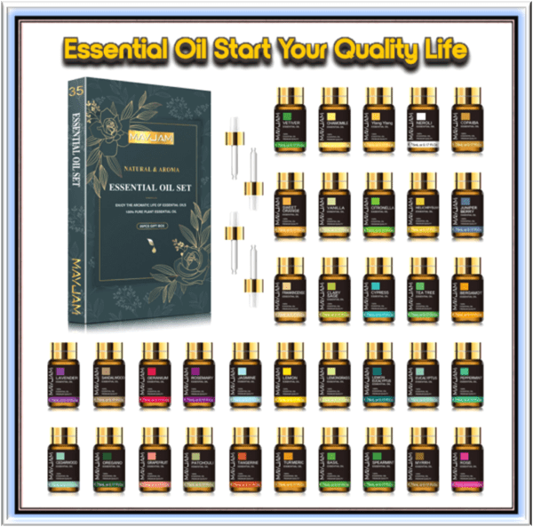 MAYJAM 35 Bottles Essential Oils Set For Humidifier Lavender Eucalyptus Vanilla Oregano Neroli Aroma Oil DIY Perfume Candle - Image 2
